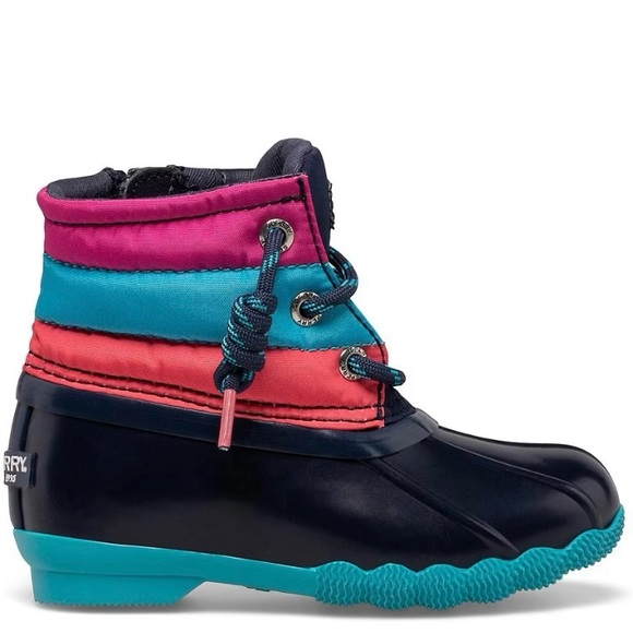 Sperry Toddler Little Girls Saltwater Cold Weather Duck Boots NIB NEW - Picture 2 of 7